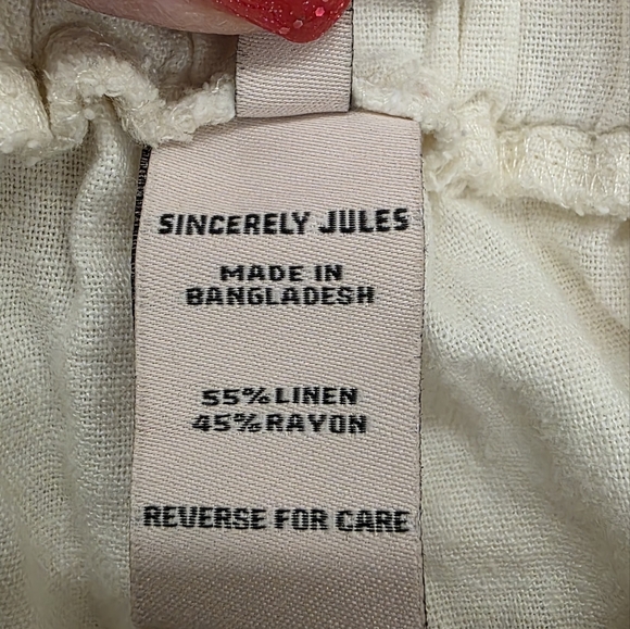 Sincerely Jules Linen-Blend Button Front Wide Leg Pants – Women’s Size M - Picture 11 of 12